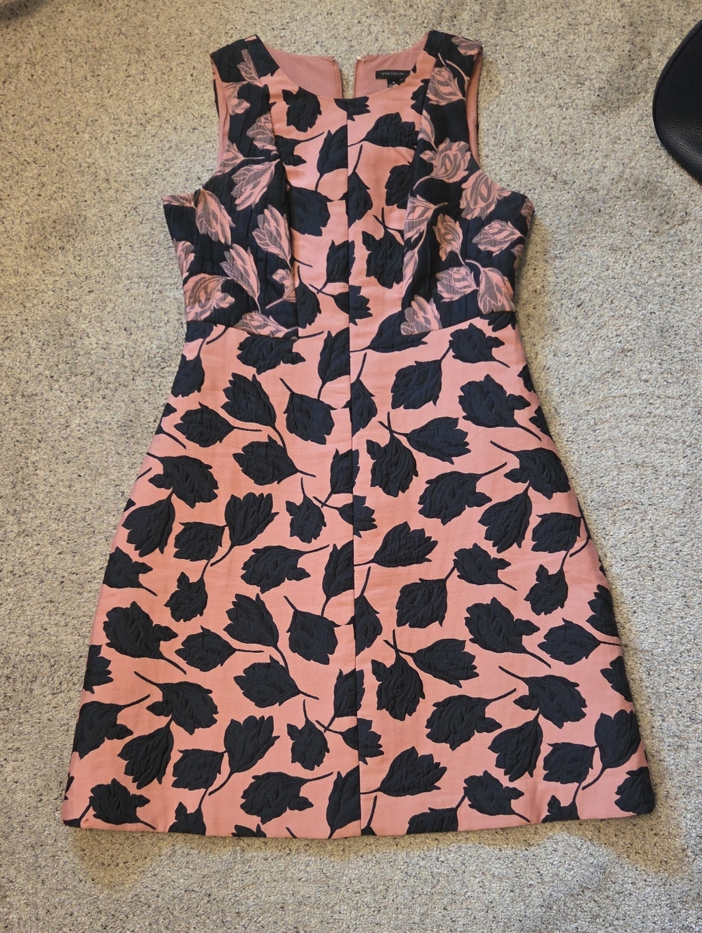 Ann Taylor Pink And Navy Dress Sz 4